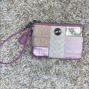 Pink Coach Wristlet